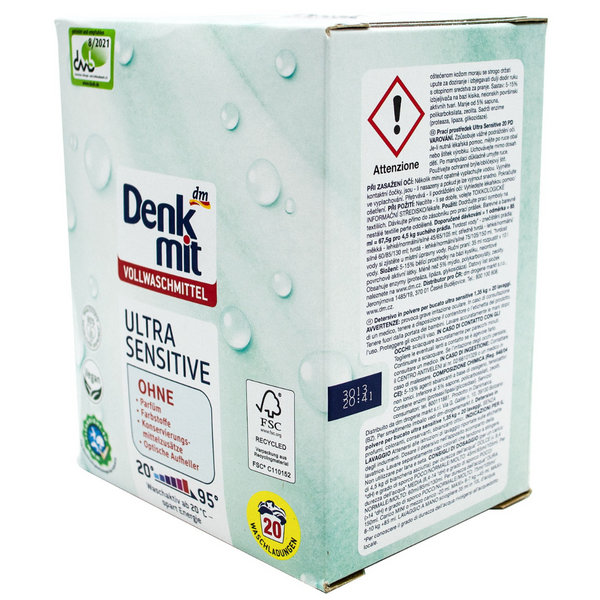 Порошок для прання DenkMit Ultra Sensitive, універсальний, 1.350g. 14013 фото