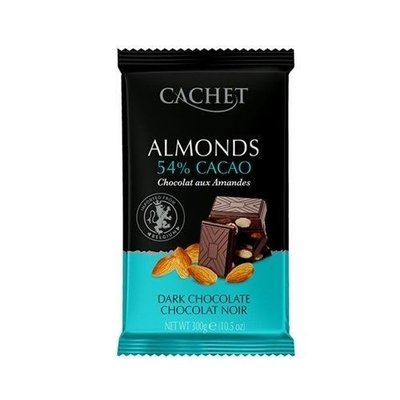 Шоколад чорний Мигдаль Cachet ​​300 г 1530 фото