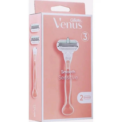 Жіночий станок для гоління Venus Smooth Sensitive+2касети 14015 фото