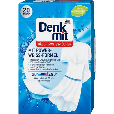 Серветки для відновлення білого кольору Denkmit-20шт. 14017 фото