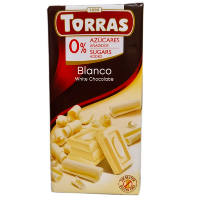 Білий шоколад без цукру Torras 75г 1507 фото