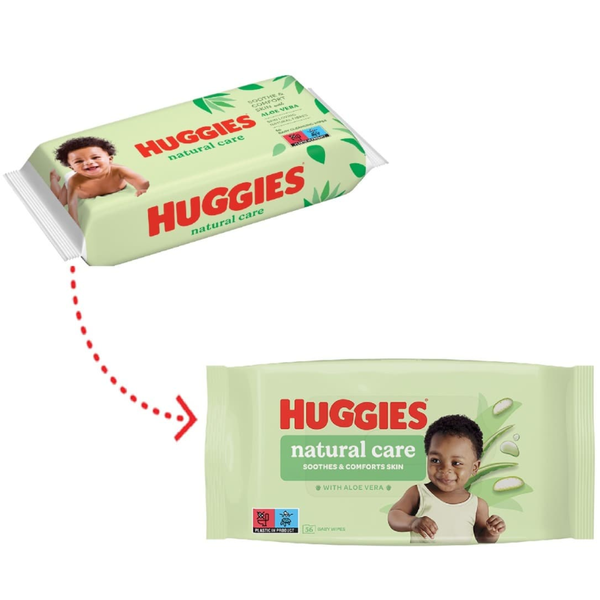 Дитячі вологі серветки Huggies Aloe Vera 56шт 3373 фото