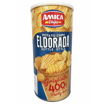Чипси картопляні рифлені Amica Chips Eldorado Grigliata Kettle Style (Party box), 400 г 19866 фото
