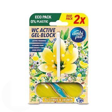 Гелевий підвісний блок для туалету Ambi Pur WC Active Gel-Block Цитрус і жасмин 45 г 199908 фото