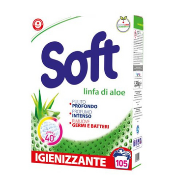 Пральний порошок biochimica Soft Linfa di Aloe Універсальний з активним киснем 5.25 кг 105 прань 3335 фото