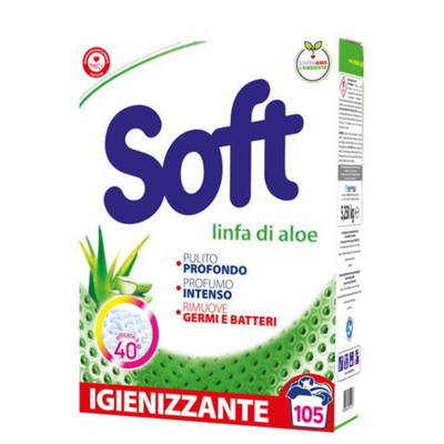 Пральний порошок biochimica Soft Linfa di Aloe Універсальний з активним киснем 5.25 кг 105 прань  3335 фото