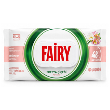 Вологі серветки для прибирання з ароматом фрезії Fairy Freesia , 100 шт 19983 фото