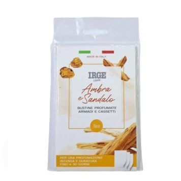 Парфумовані саше для шаф та комодів Irge Bustine Profumate "Ambra e Sandalo" (Амбра та Сандал), 3 шт. 199916 фото