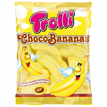 Цукерки жувальні Troli Choco Bananas,  Шоколадно-бананові, 150г 19790 фото