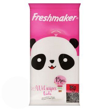 Серветки вологі дитячі Freshmaker "Панда", 15 шт 199920 фото
