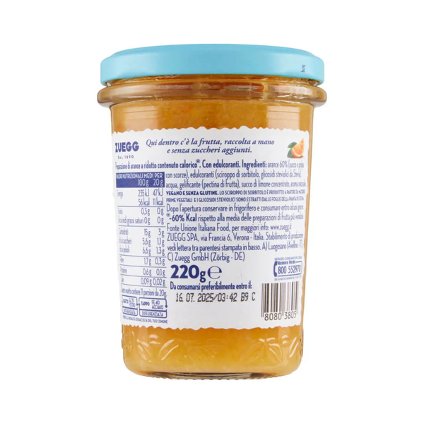 Джем Апельсиновий без Цукру та Консервантів Zuegg Arance Zero, 220 г 19669 фото