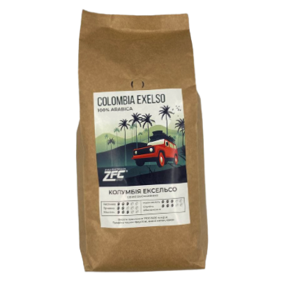 Кава в зернах ZFC Колумбія Ексельсо 1 кг. 126 фото