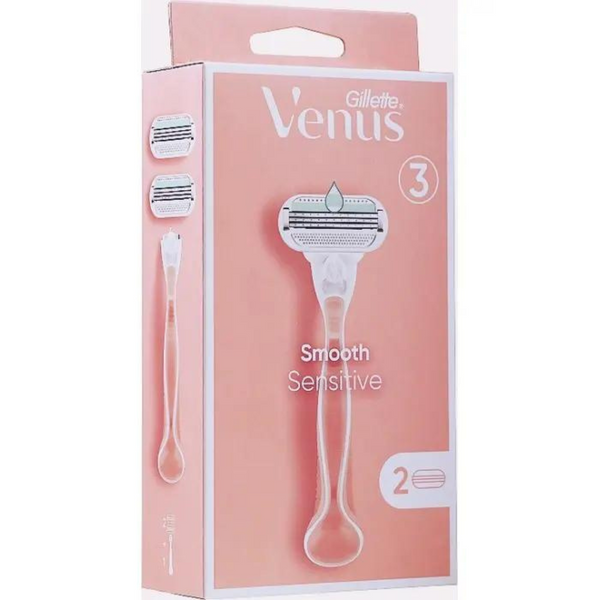 Жіночий станок для гоління Gillette Venus Smooth Sensitive+2касети 14015 фото