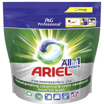 Капсули для прання Ariel Professional Original для всіх типів тканин, 45 шт. 140089 фото