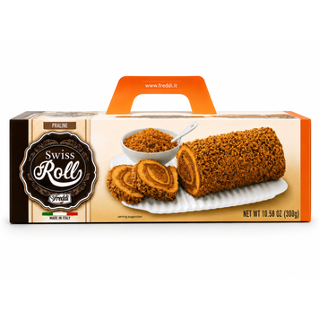 Бісквітний рулет Freddi Swiss Roll Praline з кремом праліне 300 г 19822 фото