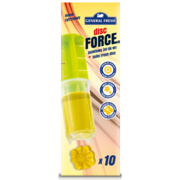 Гель для туалету General Fresh Disc Force лимон, 60мл 140096 фото