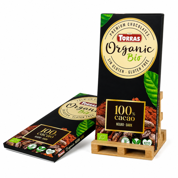 Шоколад Torras Organic чорний 100% какао 100 г 19829 фото