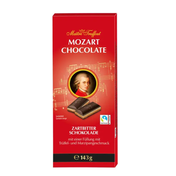 Шоколад Maitre Truffout Mozart Chocolate з начинкою марципан-трюфель 143 г 19835 фото